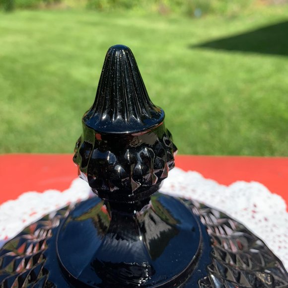 Vintage black glass apothecary jar - Picture 11 of 11